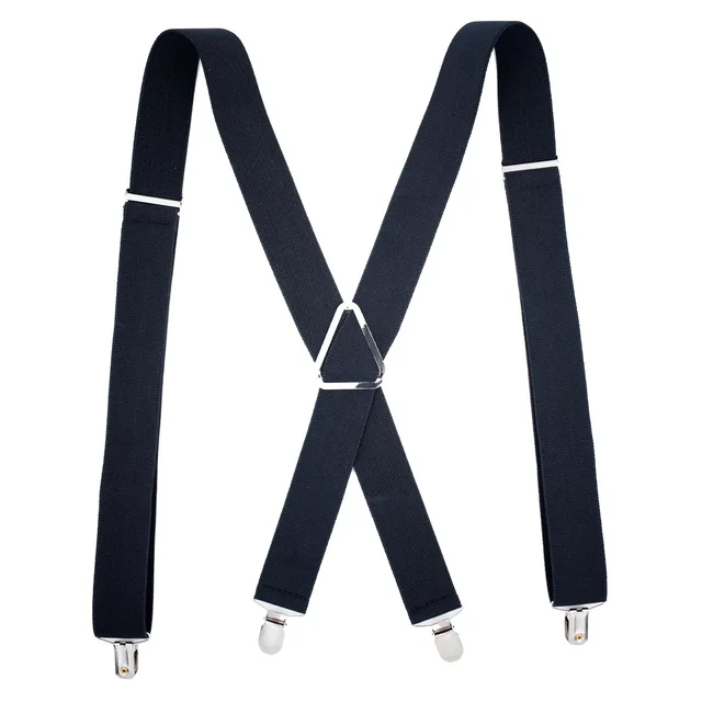 Suspenders Men 4 Clip 3.5cm Width Braces Adjustable Elastic X Back Pants Women Suspender Adult Man Braces Wedding Accessories 1