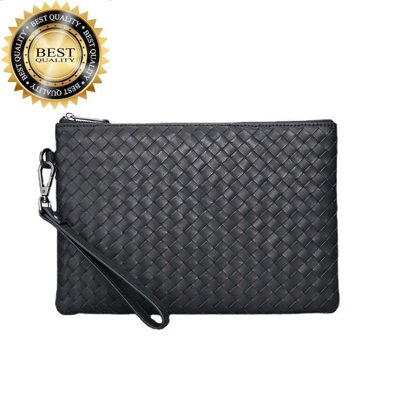 

Bag Clutch New Genuine Men Leather Hand-Woven es Designer Bags Luxury Bolsos Purse 2A