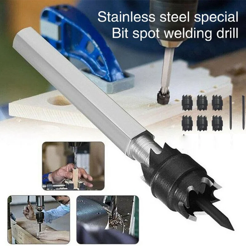 9pcs Stainless Steel Special Drill Bit Spot Welding Drill Spot Weld