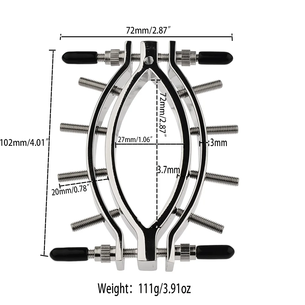 2 Types Stainless Steel Labia Clamp with Spikes Vaginal Expander Clitoris G-spot Flirt Fetish Bdsm Sex Toy Women