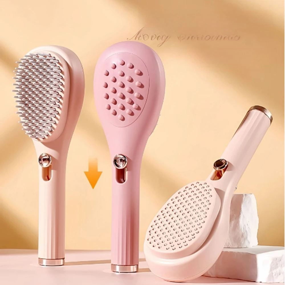 1pcs 매직 개폐식 헤어 빗-모든 모발 유형을 위한 정전기 방지 두피 마사지 및 엉킴 방지 브러쉬 휴일 선물 상자 미용 도구