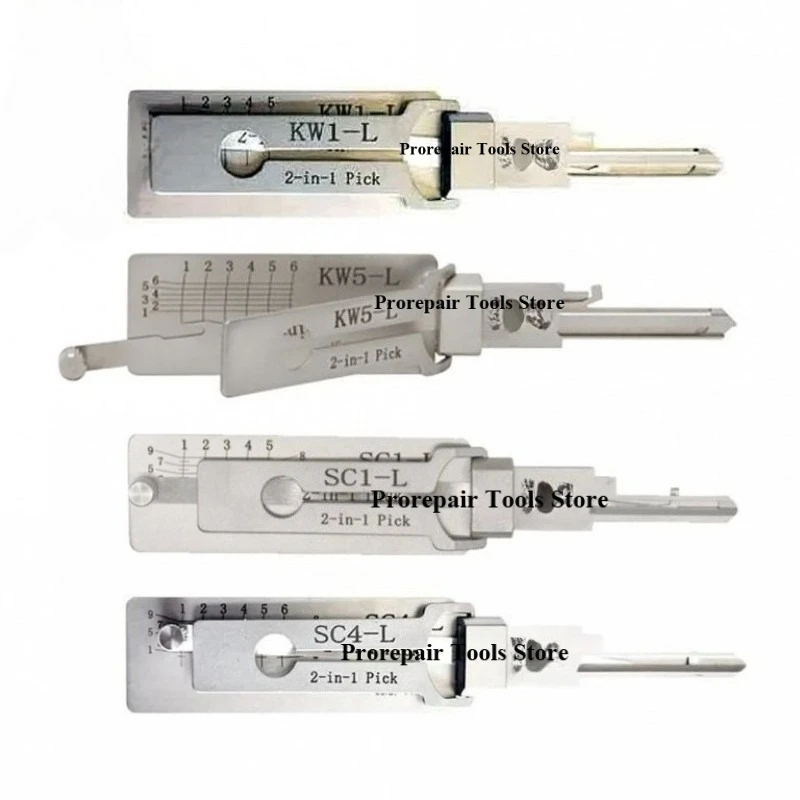 ชุดเครื่องมือช่างกุญแจ SC1 SC4 KW1 M1/M2 AM5 KW5 M1/MS2 SS001 SS002 SS005 SS004 SS304 SS305 TE2 R52 R52L 2in1 ชุดอุปกรณ์ครบชุด Master Lishi 1
