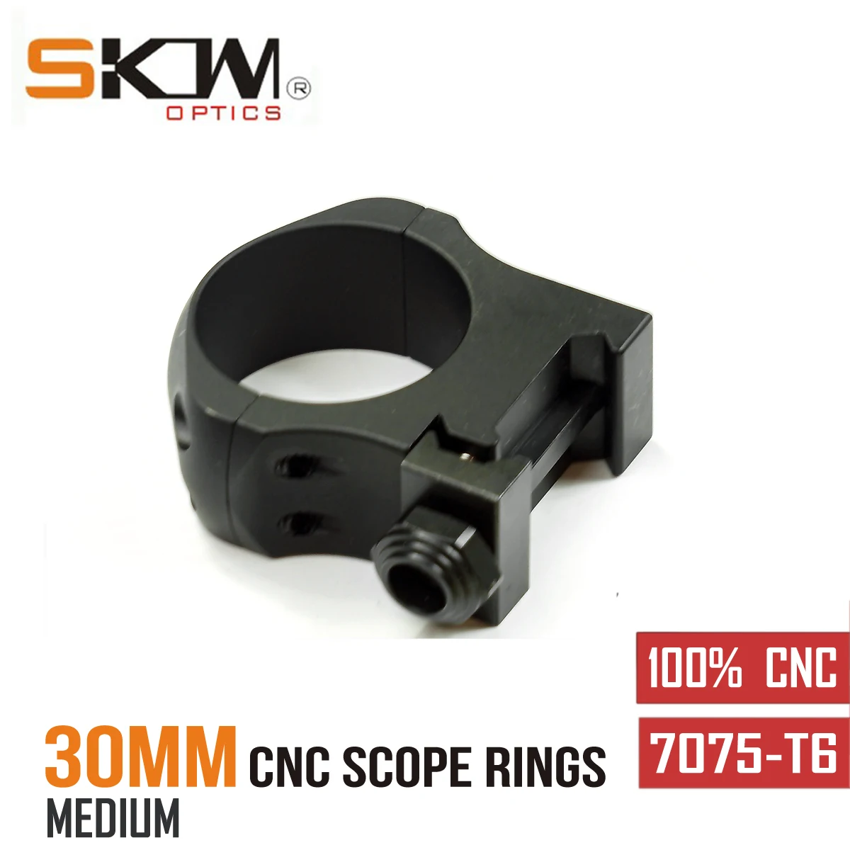 Riflescope Mount SKWGEAR For Picatinny CNC Scope Rings Midium Mount Fit 30mm 7075-T6