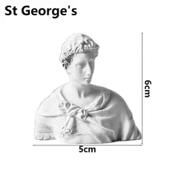Miniature Greek Mythology Plaster Bust Sculpture (St George - s)