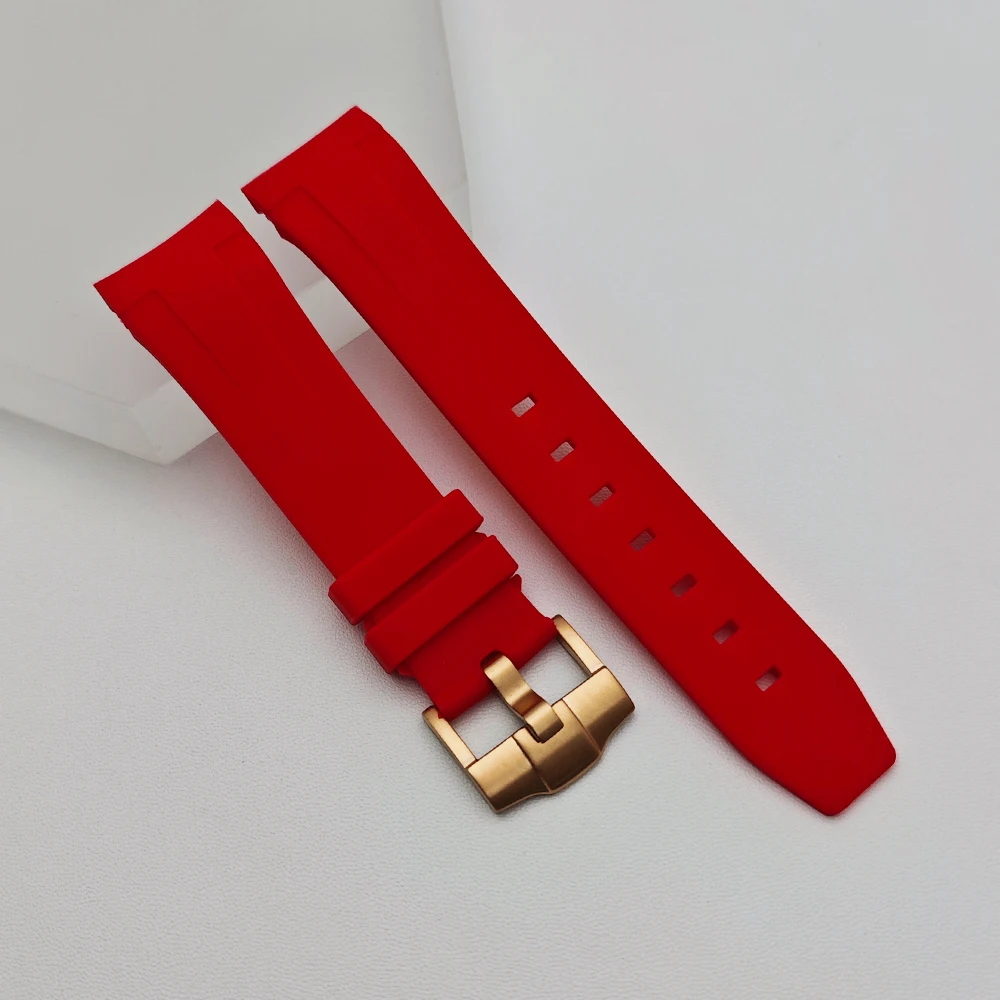 Black/Green High-Quality Rubber Strap 22mm Replacement Bracelet with Matching Watch/Case and Bezel Parts