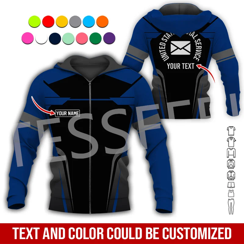 NewFashion Custom Name Cosplay Postal Worker Retro Tracksuit Streetwear 3DPrint Harajuku Casual Pullover Funny Jacket Hoodies 26