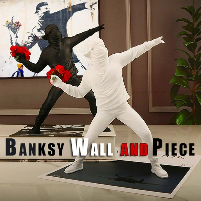 

Украшения для дома, скульптура Бэнкси, антивоенная тема, мужские декоративные фигурки для цветов, офиса, гостиной, стола