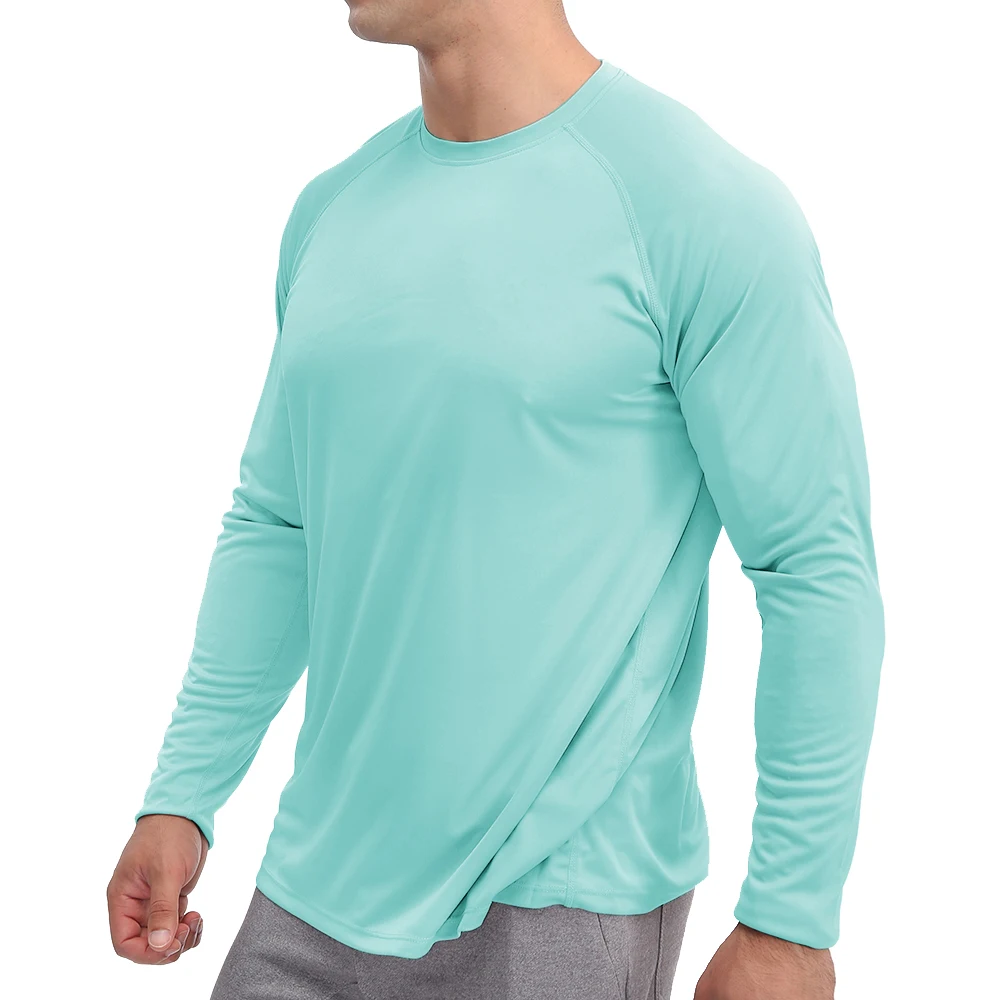 TACVASEN Sun Protection T-shirts Summer UPF 50+ Mens Long Sleeve Quick Dry Athlectic Sports Hiking Performance T-shirts Tee Tops