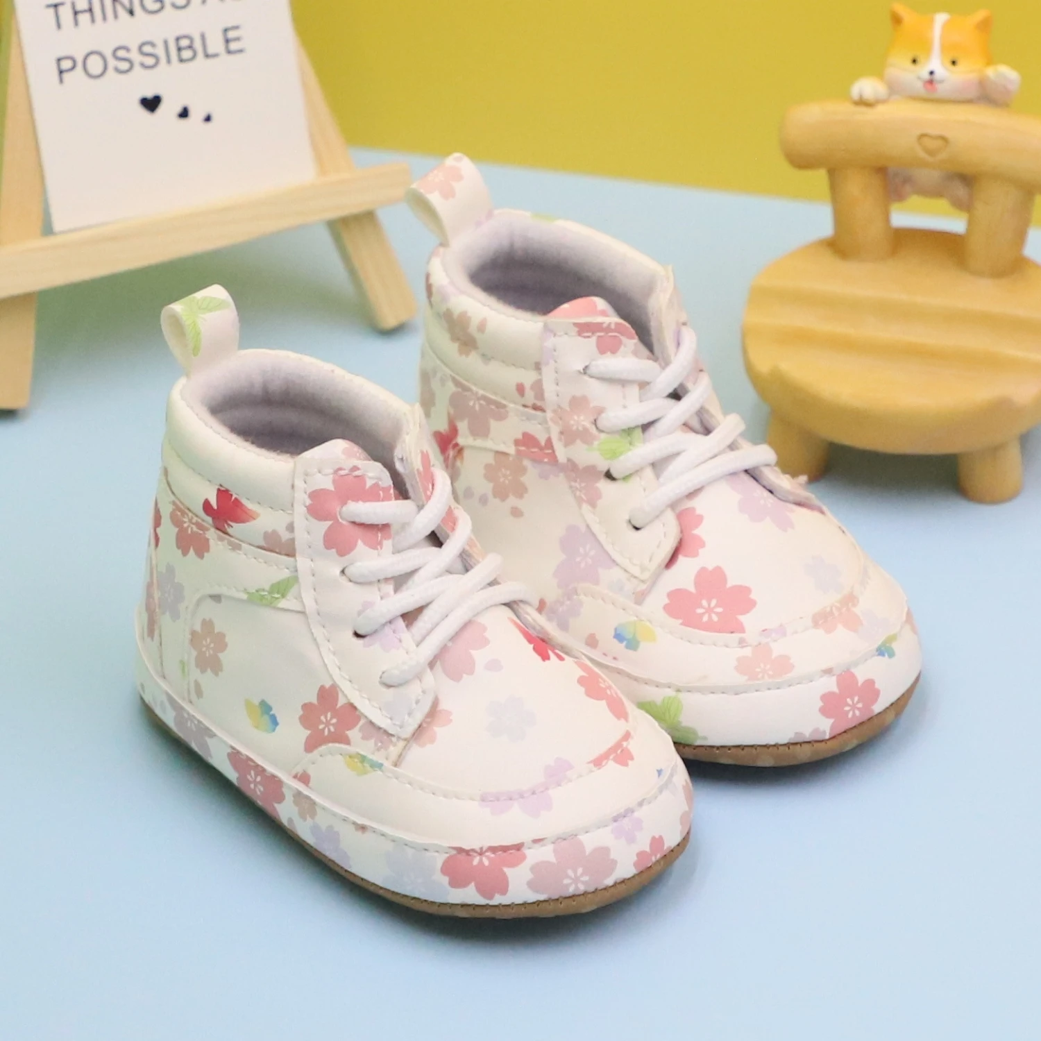 Baby Toddler Shoes, Printed Butterfly Style Baby Girl Toddler Sneakers, Fashionable Non-Slip and Anti-Kick, Autum and Winter 6