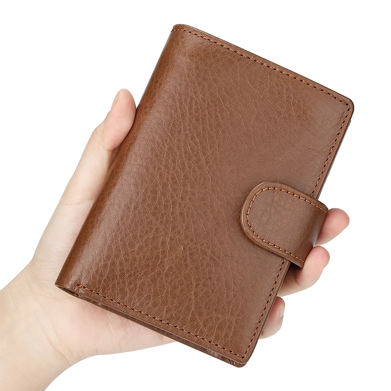 Genuine Cow Leather Wallet Men Hasp Design Short Purse With Passport Photo Holder For Male Clutch Wallets,leather wallet