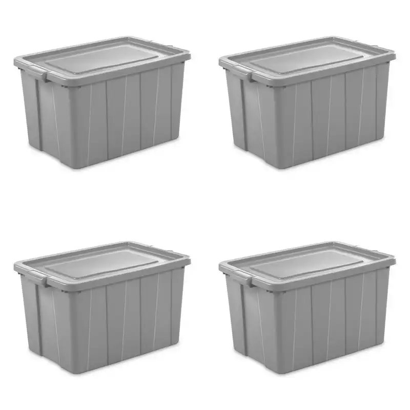 

30 Gallon Tuff1 Tote Plastic, Cement, Set of 4