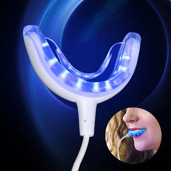 3 In1 luci sbiancanti per denti LED USB ricaricabile per l'igiene orale e dentale luce blu sbiancante per denti candeggina pulita viaggi a casa