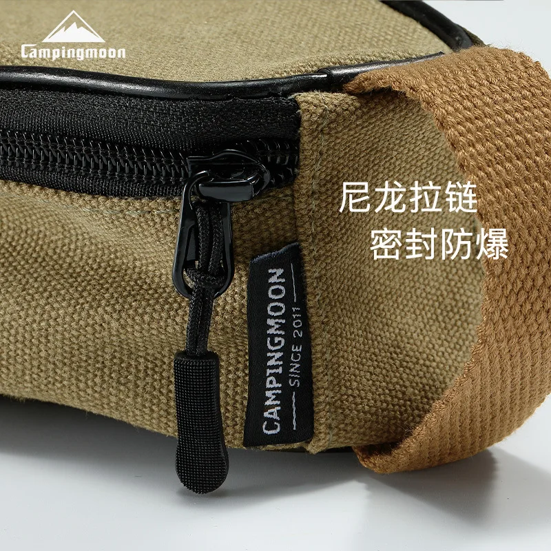 Camping storage bag CAMPINGMOON S220-BB Camping Outdoor Camping Handbag Thickened Cotton Canvas Snow Cup Snow Bowl Storage Bag