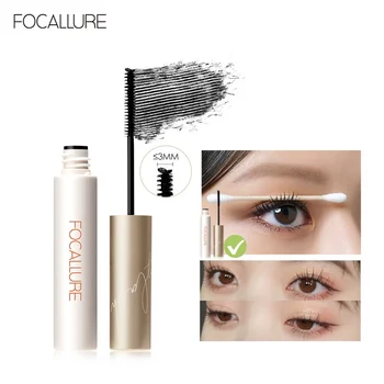FOCALLURE 4D 속눈썹 마스카라, 굳지 않는 슈퍼 연장 컬링 마스카라, 메이크업 내추럴 속눈썹 익스텐션, 블랙 다크 브라운