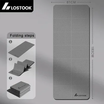 4mm Thick TPE Foldable Yoga Mat Easy Storage 1