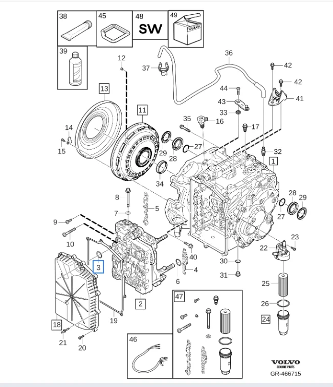 31256735 is suitable for Volvo S40 S60 S80 V80 XC60 sealing ring/gearbox plug sealing ring Hengli automotive parts