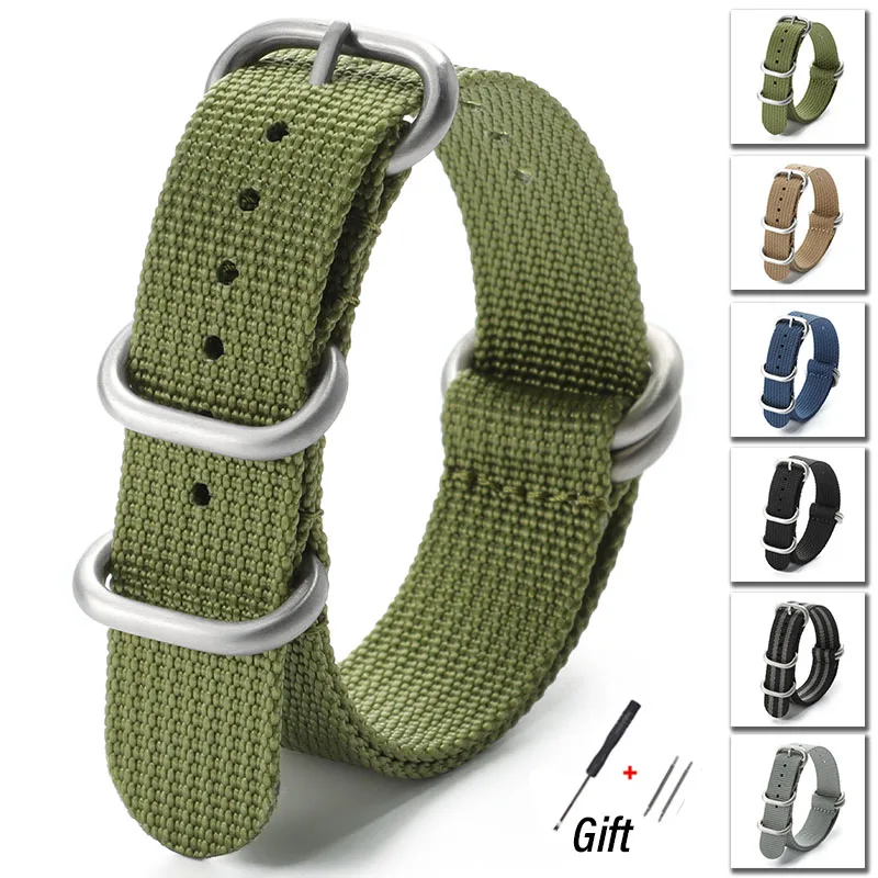 Stylish Woven Nylon Fabric Watch Band - Casual Sport Wristband Replacement Strap