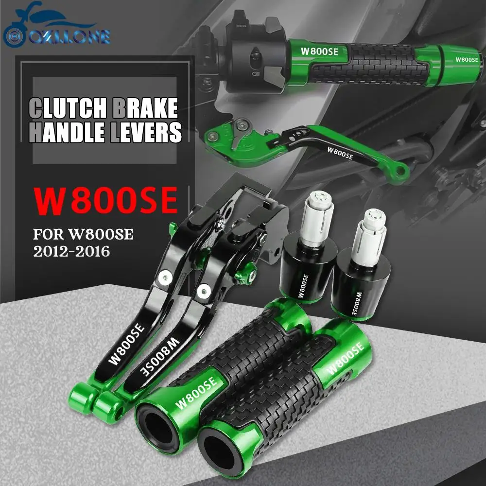 

W 800 Motorcycle Aluminum Brake Clutch Levers Handlebar Hand Grips ends For KAWASAKI W800 SE 2012 2013 2014 2015 2016