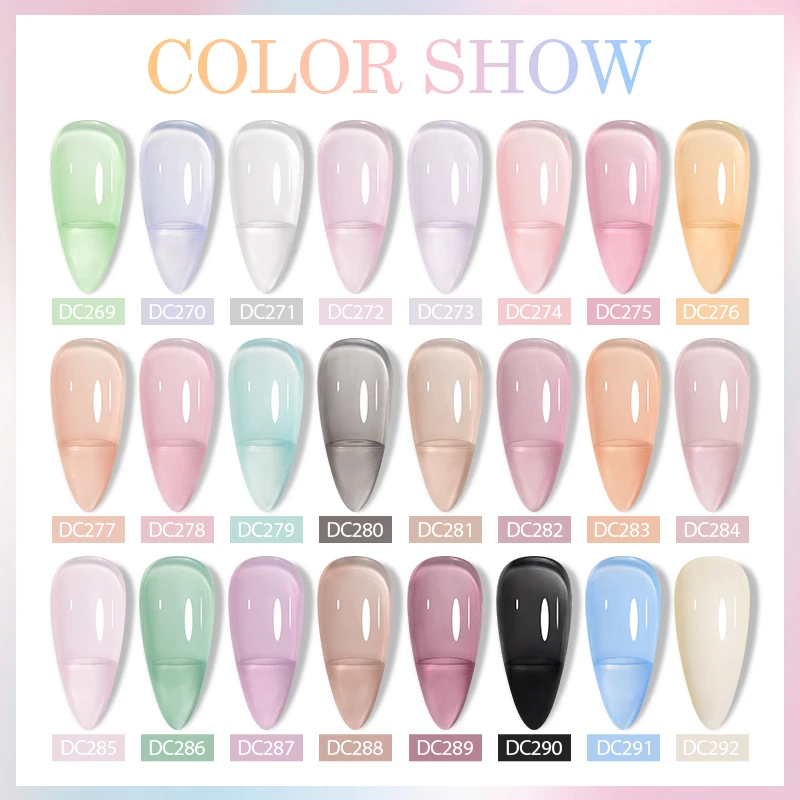 6PCS/SET Nail Polish Gel Set Autumn Black Nude Color Glitter Semi Permanent Soak Off UV Nail Art Manicure Varnish Supplies Kit 2