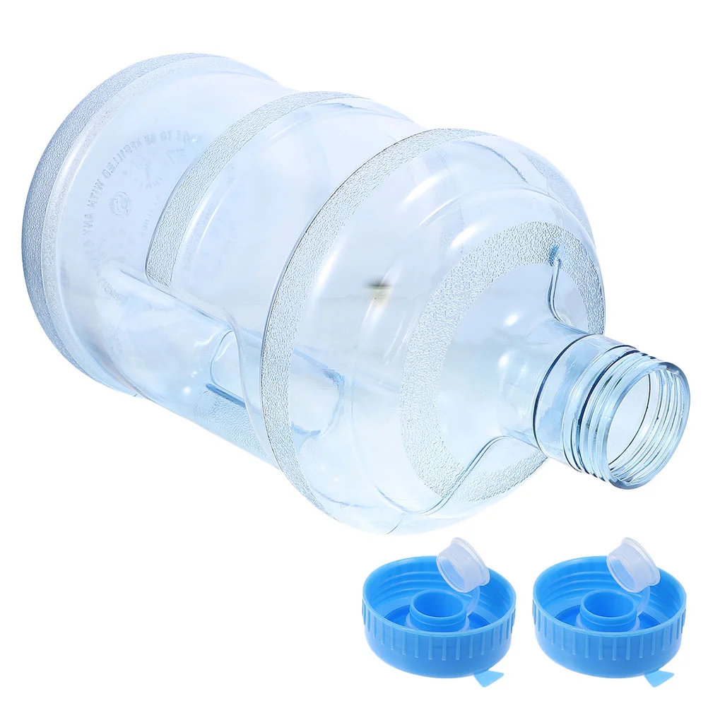 

5 Gallon Water Jug Plastic Crown Cap Reusable Water Bottle Water Storage Bucket 2 Cap 5 Liters Water Container Camping Water