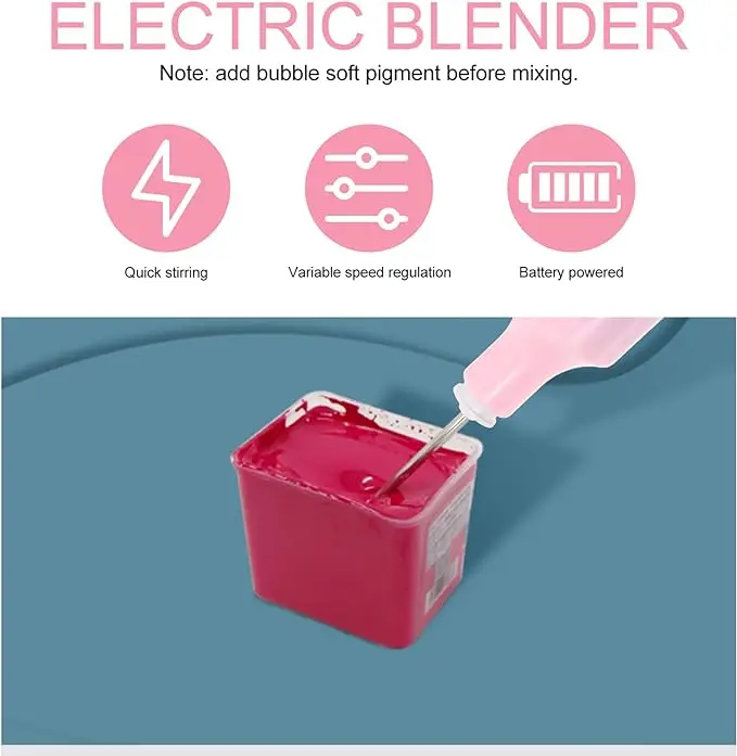Electric Gouache Paints Mixer Agitator Pigments Stirrer Fast Stir Even Student/Artist Stirring Blending Toning Color Mixing Tool 4