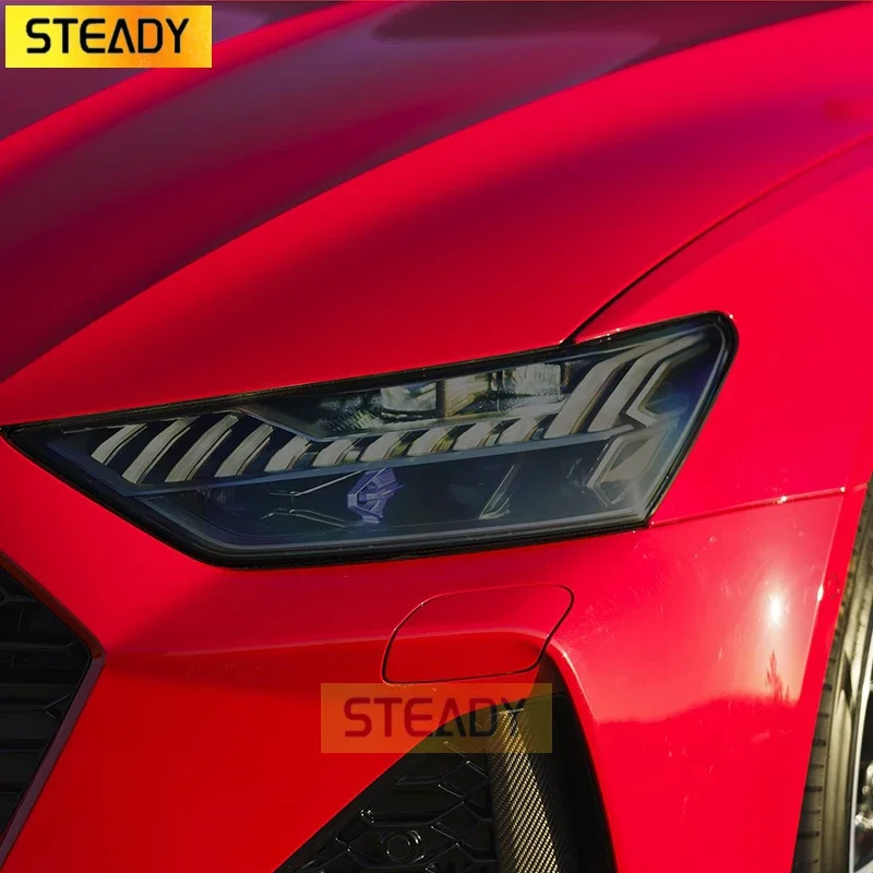 

Защитная пленка для передней фары автомобиля, Дымчатая черная наклейка из ТПУ для Audi RS3 8V RS4 B8 B9 RS5 RS6 RS7 TTRS 2020, аксессуары