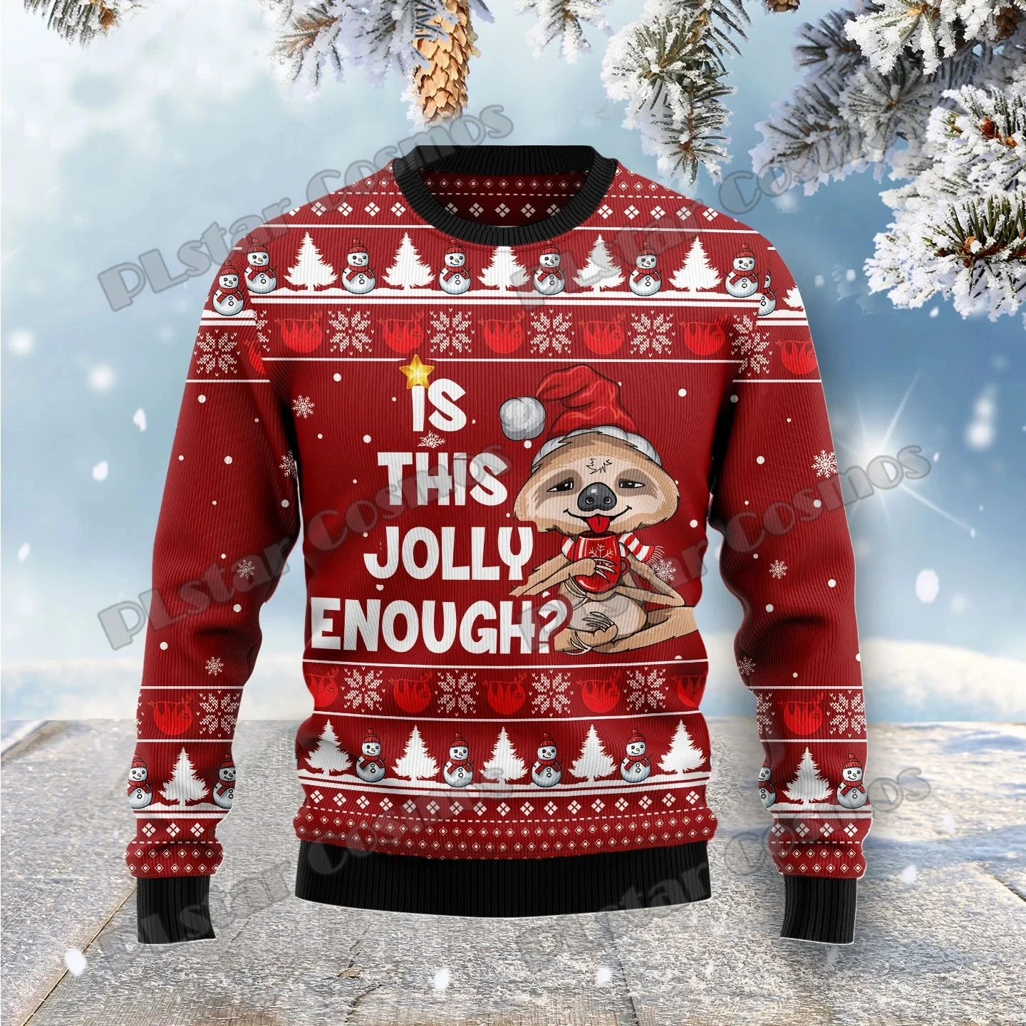 PLstar Cosmos I'm Digging Christmas 3D-gedruckter modischer hässlicher Weihnachtspullover für Herren, Winter, Unisex, lässiger Strickpullover, MYY39 – Detail 11