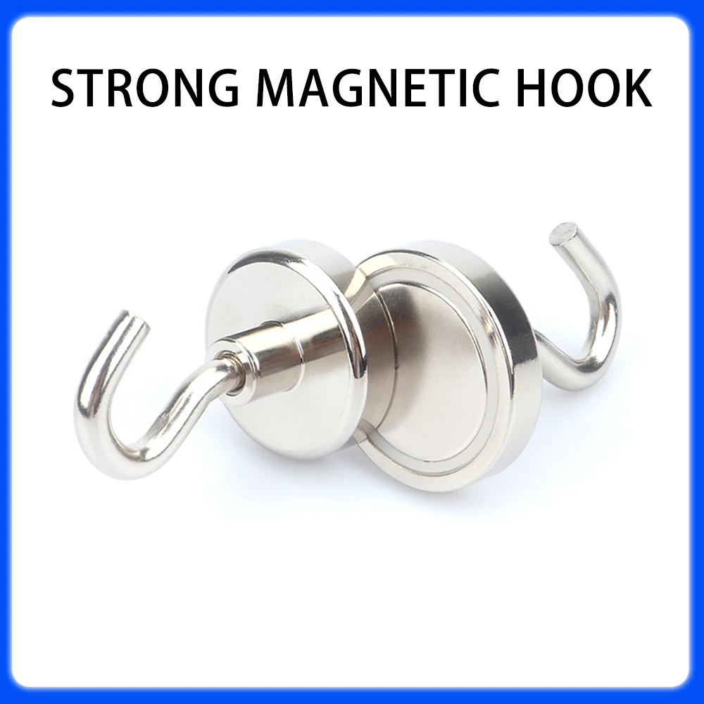 E8~E60 Strong Magnetic Hooks Practical Load Bearing Hook Multi-Purpose Storage Home Kitchen Bar Storage Key Hanging