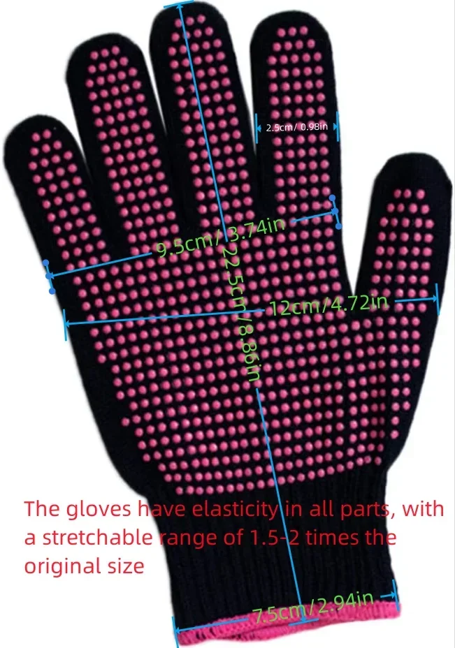 1 Pair Heat Resistant Non-Slip Silicone BBQ Gloves