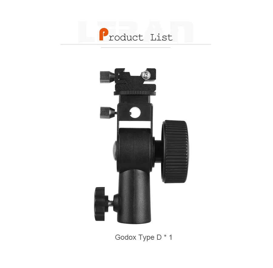 Godox Type-D Camera Flash Speedlite Mount Swivel Light Stand Bracket with Umbrel
