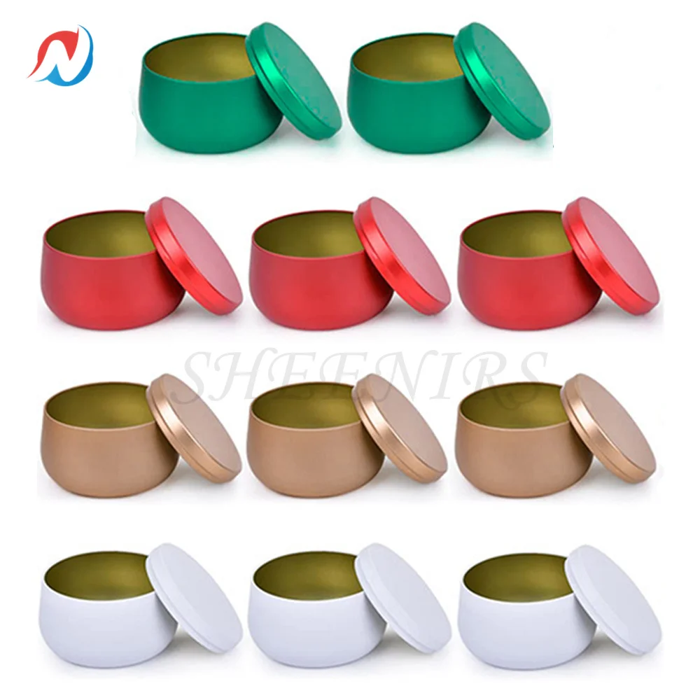 10pcs 4 Oz Round Candle Tins With Lids Reusable Tinplate Candle