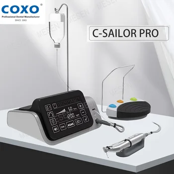 Motore per impianti dentali COXO C-Sailor PRO con schermo touch screen grande e processi grafici di impianto, sistemi di impianto dentale.