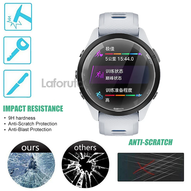 4 Pellicole Vetro Temperato Per Garmin Instinct Crossover - Anti-Graffio, HD 0.33mm