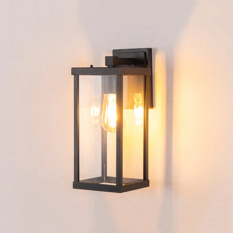 Square Aluminum Wall Lamp E27 Corridor Yard Wall Decoration Background Lamp Balcony Gate Outdoor wall light outdoor porch light
