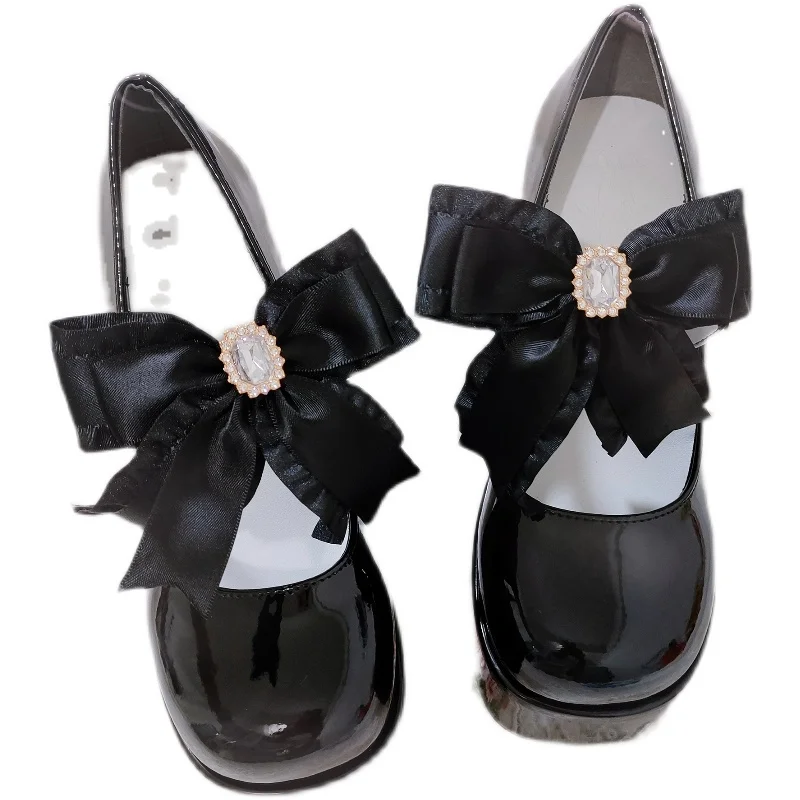 Japanese Mine Series Mass-Produced Shoe Clips Sweet Cute Rhinestone Bow Shoe Clip Lolita Water Color Shoe Buckle Girl Students