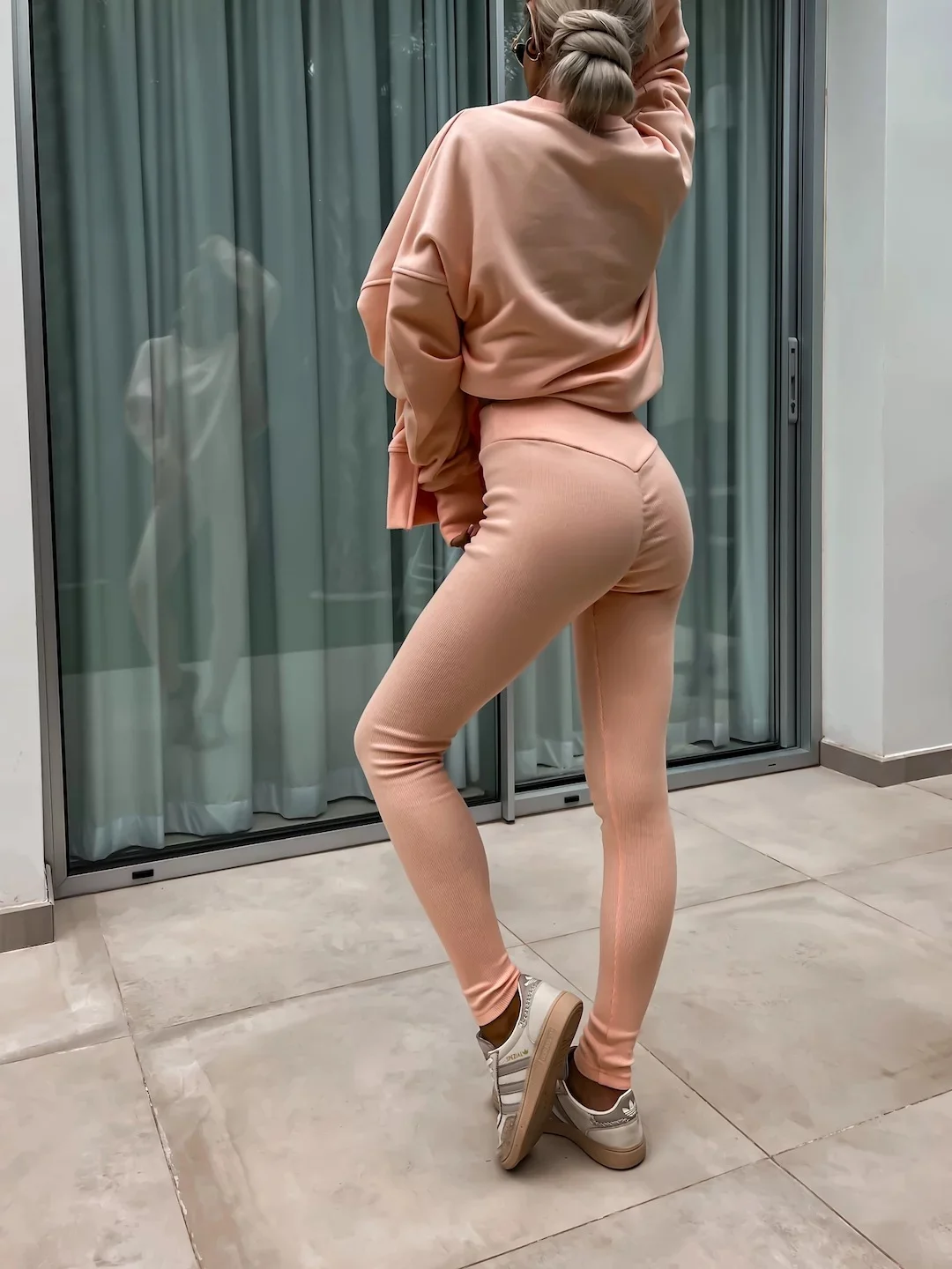 Spring summer 2024 new Shirt  casual loose-fitting sweater tight pants 2 piece suit sets for women 2 pieces trousers sets 2