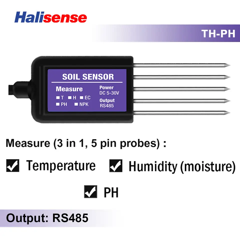RS485 Modbus Soil Sensor 7 in 1 Measure Soil Moisture Temperature Humidity EC PH NPK image 9