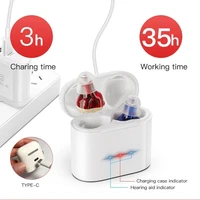2024 new cheap Rechargeable Hearing Aids Wireless Sound Amplifier ITE Mini Invisible Elderly Hearing Aid Headphones Deaf 2
