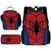 pcs set Popular Movie Spiders-man Child School Backpack with Lunch Bags ,Pencil Bags ,School Bags for Boys Girls Best Gift