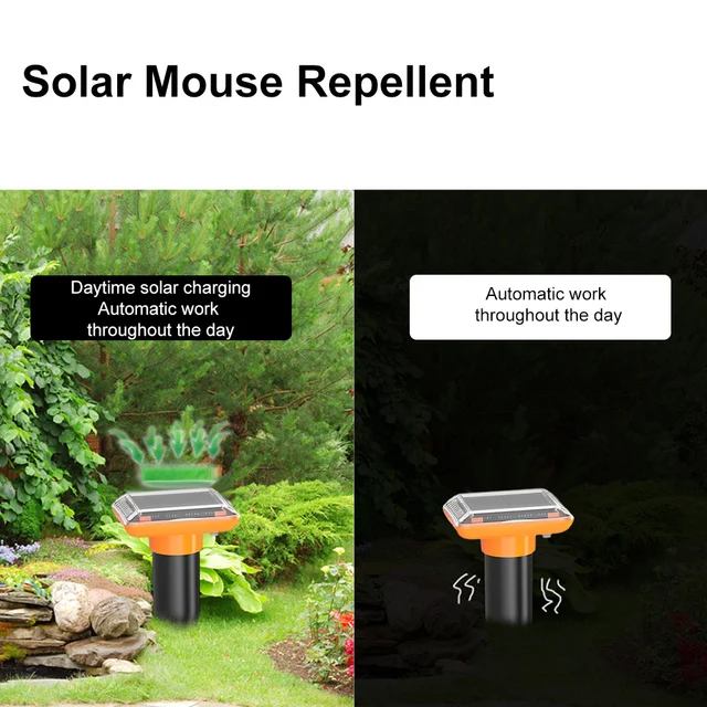 1/2Db Kültéri Napenergia -Károsító Ultrahangos Állati Vakondviselő Gopher Vole Kígyó Rágcsáló Üldöző Elrettentő Kártevőirtó Szerszám - Image 4