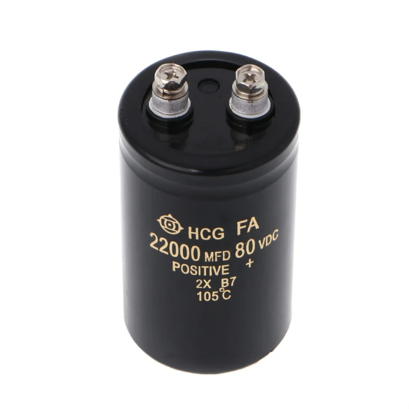 22000uF 80V Electrolytic Screw Capacitor Amp Power Supply 50x80mm 105℃ Dropshipping 3