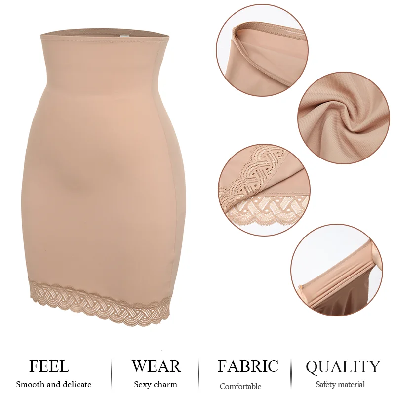 Women Slips Shapewear MISS MOLY High Waist Lace Up Underdress Shaper Sexy Seamless Tummy Control Half Slip Lingeries Bodysuits