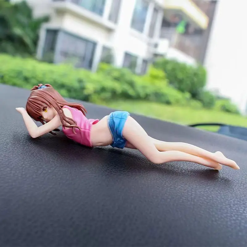 섹시한 미칸 애니메이션 소녀 피규어 장식 PVC 자동차 장식품, 자동차 인테리어 액세서리 장식, 생일 선물