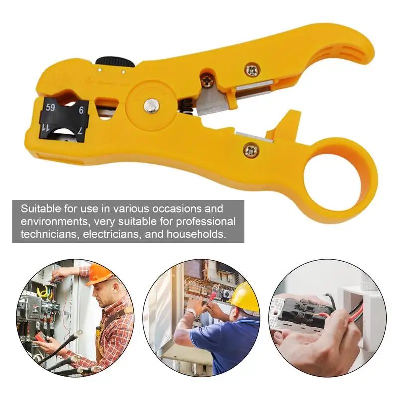 Wire Stripper Coaxial Cable Cutter Universal Prepping Tools Multifunctional Wire Strippers for Coaxial Cables Network Cables wire stripper tools multi functional tools electrician tools
