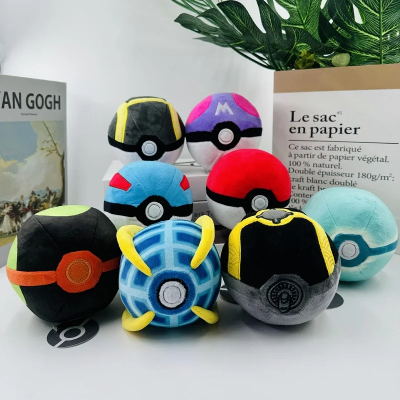 

Pokemon Plush Poke Balls 4 pcs/set Master Ball Super Ball Great Ball Ultra Ball 12 cm Soft Stuffed Toy Kids Birthday Gift