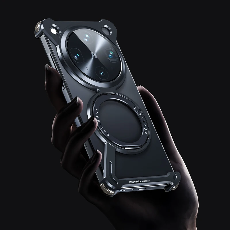 Eary for Oppo Find X8 Ultra Phone Case Magsafe with 360° Rotatable Stand  Minimalist Magnetic Bumper Metal Frameless Shockproof