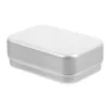 Square Japanese Aluminum Soap Box Travel Bar Soap Case Portable Soap Container Bathroom Supply Metal Soap Dish Soap Tray Storage 4