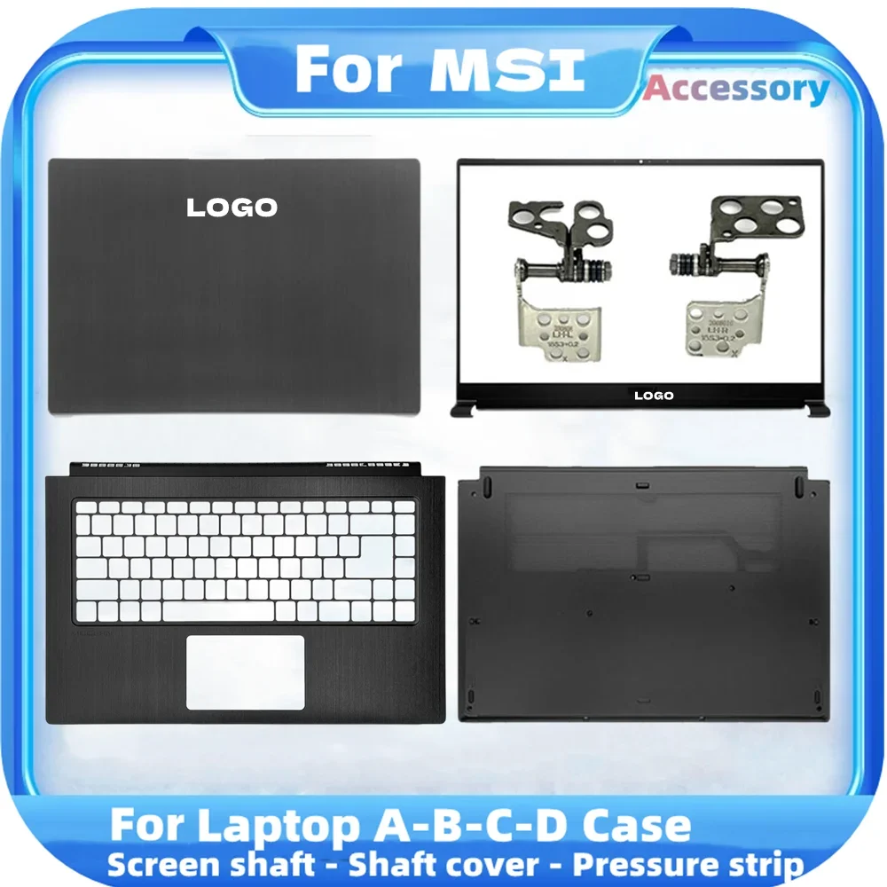 

NEW LCD Back Cover For MSI Modern 15 MS-1551 1552 155K M15 Laptop Front Bezel Palrmest Bottom Case Hinges Drawing Back Top Case