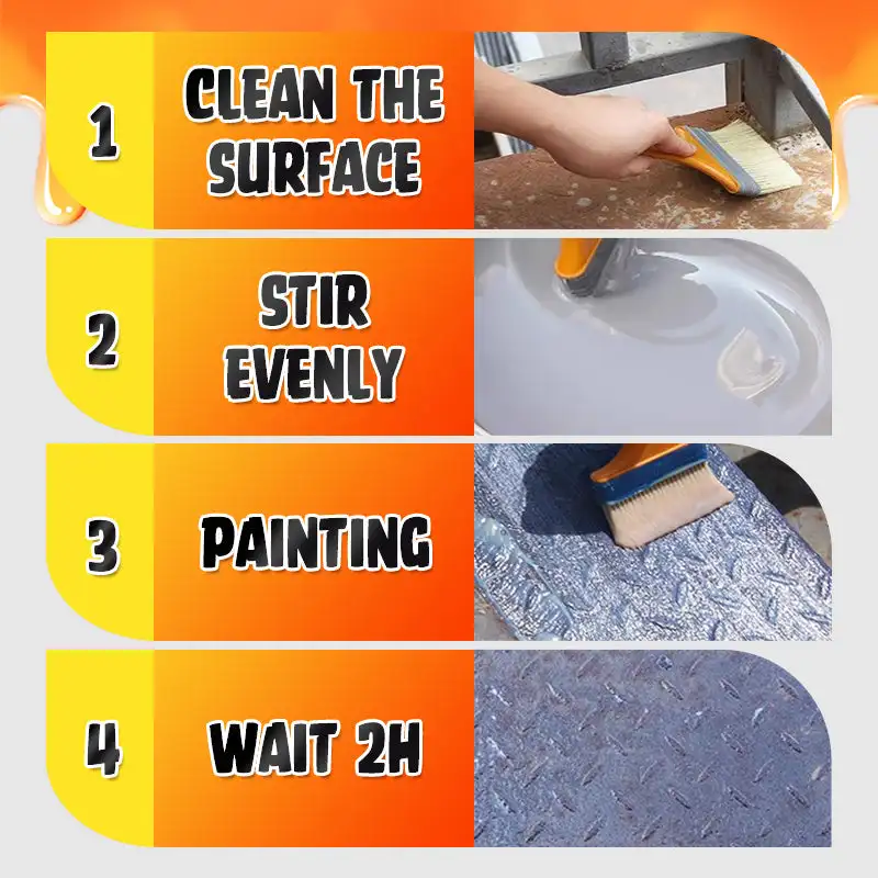 Rust removal paint Rustproof Metal Paint 260g Waterproof Water-based Steel Renovation Anti-corrosion For Iron Door Railing Car Refurbishment