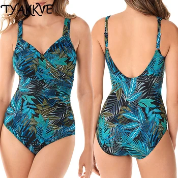 2024 One Piece Swimsuit Sexy Plus Size Swimwear Women Tummy Control Beach Wear for Bathing Suits Monokini Maillot De Bain Female 1